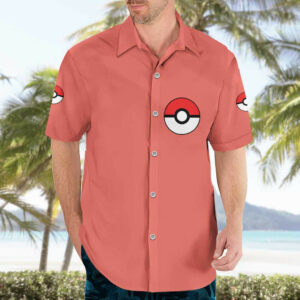 Fire Type Poke Hawaiian Shirt Japan Anime 3