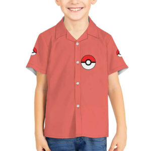 Fire Type Poke Hawaiian Shirt Japan Anime 5