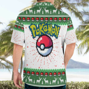 Gardevoir Pokemon Hawaiian Shirt Anime Pixel Christma Pattern 4