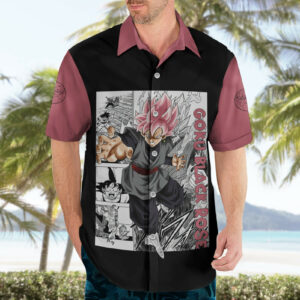 Goku Black Rose Dragon Ball Anime Hawaiian Shirt 3