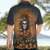 Halloween Skull Hawaiian Shirt Pumpkin Themed 4