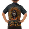 Halloween Skull Hawaiian Shirt Pumpkin Themed 6