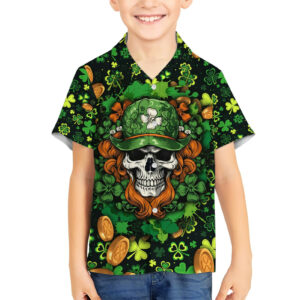 Happy St Patricks Day Skull Hawaiian Shirt 5
