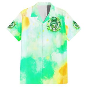 Irish Skull Hawaiian Shirt Oho Lucky Mama 2