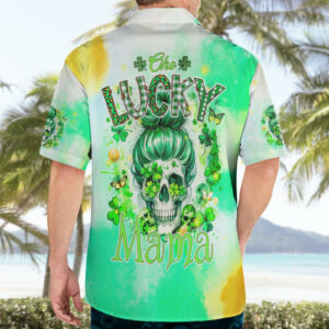 Irish Skull Hawaiian Shirt Oho Lucky Mama 4