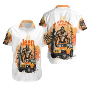 Jeep Bigfoot Hawaiian Shirt Not All Who Wander Are Lost 3