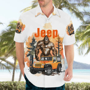 Jeep Bigfoot Hawaiian Shirt Not All Who Wander Are Lost 4