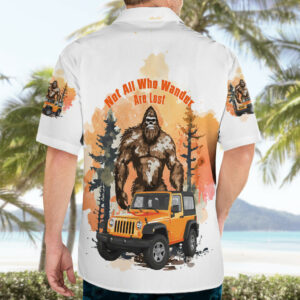Jeep Bigfoot Hawaiian Shirt Not All Who Wander Are Lost 5