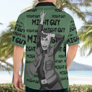 Might Guy Style Manga Hawaiian Shirt 4