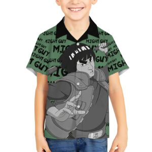 Might Guy Style Manga Hawaiian Shirt 5