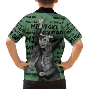 Might Guy Style Manga Hawaiian Shirt 6