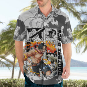Portgas DAce One Piece Hawaiian Shirt Anime Mix Manga 3