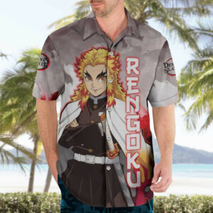 Rengoku Kyoujurou Demon Slayer Hawaiian Shirt Anime 3