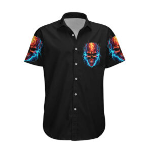 Thunder Skull Hawaiian Shirt I Cant Go To Hell Devil Restrainning Order Against Me 2