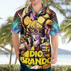 Trippy Dio Brando JoJos Bizarre Adventure Hawaiian Shirt Anime 3