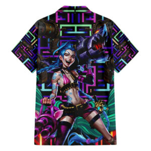 Trippy Jinx Arcane League of Legends Hawaiian Shirt Game Art Mix Trippy 2