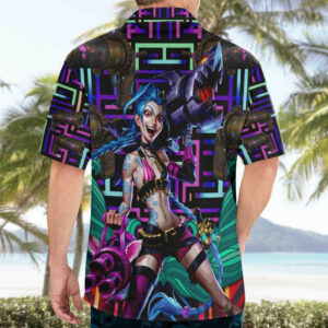 Trippy Jinx Arcane League of Legends Hawaiian Shirt Game Art Mix Trippy 4