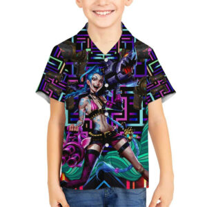 Trippy Jinx Arcane League of Legends Hawaiian Shirt Game Art Mix Trippy 5