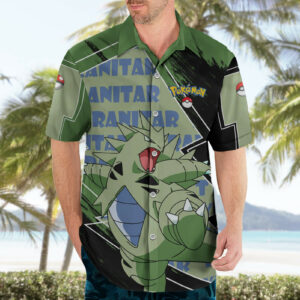 Tyranitar Hawaiian Shirt Pattern 3