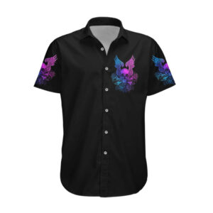 Wings Skull Hawaiian Shirt Heaven Dont Want Me Hell Afraid I Take Over 2