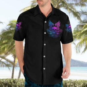 Wings Skull Hawaiian Shirt Heaven Dont Want Me Hell Afraid I Take Over 4