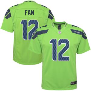 12s Seattle Seahawks Nike Youth Game Jersey - Neon Green