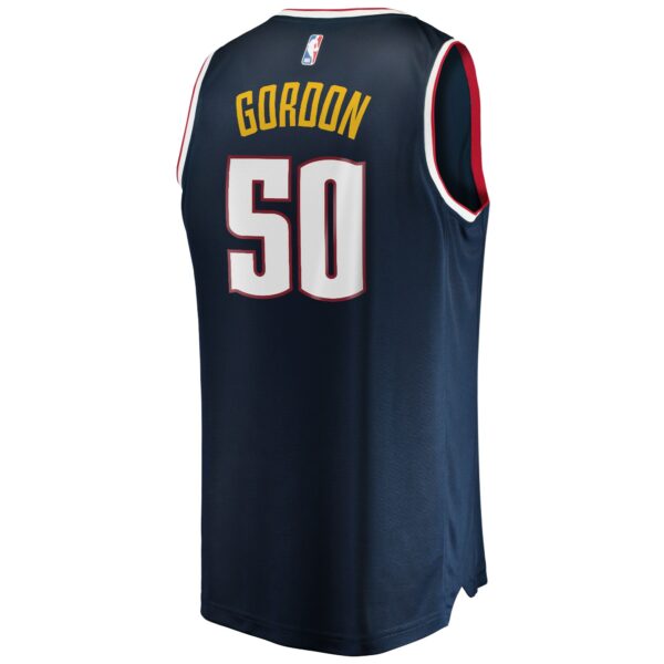 Aaron Gordon Denver Nuggets Fanatics 2020/21 Fast Break Road Replica Jersey - Icon Edition - Navy - Image 4