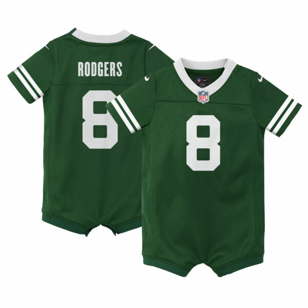 Aaron Rodgers New York Jets Nike Newborn & Infant Game Romper Jersey - Legacy Green