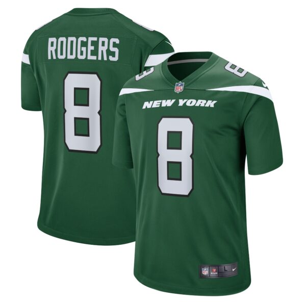 Aaron Rodgers New York Jets Nike Youth Game Jersey - Gotham Green