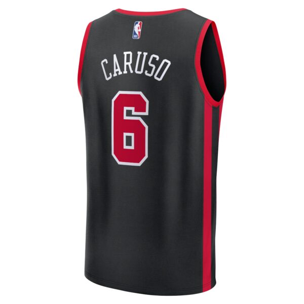 Alex Caruso Chicago Bulls Fanatics Fast Break Jersey - Black - City Edition - Image 4