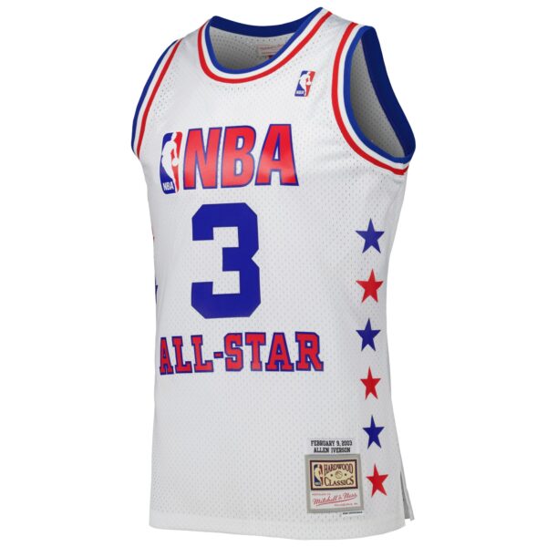Allen Iverson Eastern Conference Mitchell & Ness 2003 All Star Game Swingman Jersey - White - Image 3
