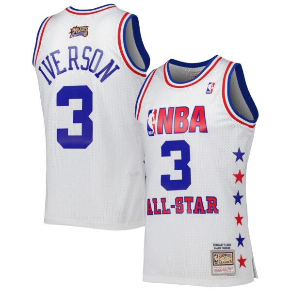 Allen Iverson Eastern Conference Mitchell & Ness 2003 All Star Game Swingman Jersey - White - Image 2