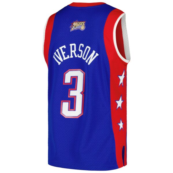 Allen Iverson Eastern Conference Mitchell & Ness  Hardwood Classics 2004 NBA All-Star Game Swingman Throwback Jersey - Royal - Image 4
