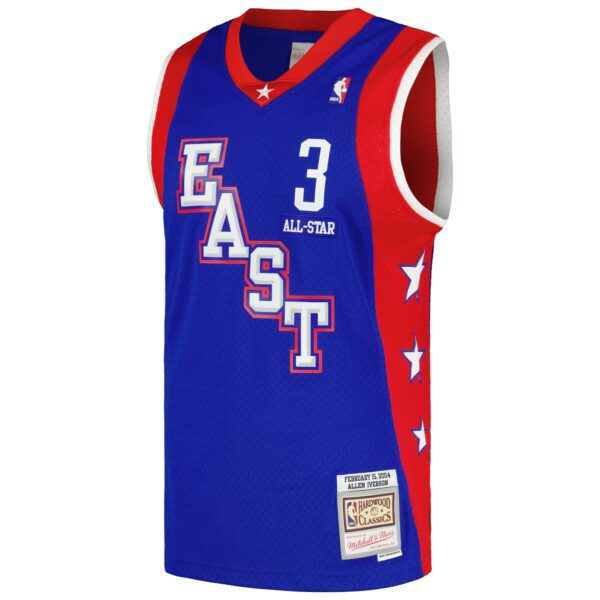 Allen Iverson Eastern Conference Mitchell & Ness  Hardwood Classics 2004 NBA All-Star Game Swingman Throwback Jersey - Royal - Image 3