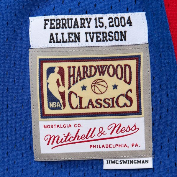 Allen Iverson Eastern Conference Mitchell & Ness  Hardwood Classics 2004 NBA All-Star Game Swingman Throwback Jersey - Royal - Image 6
