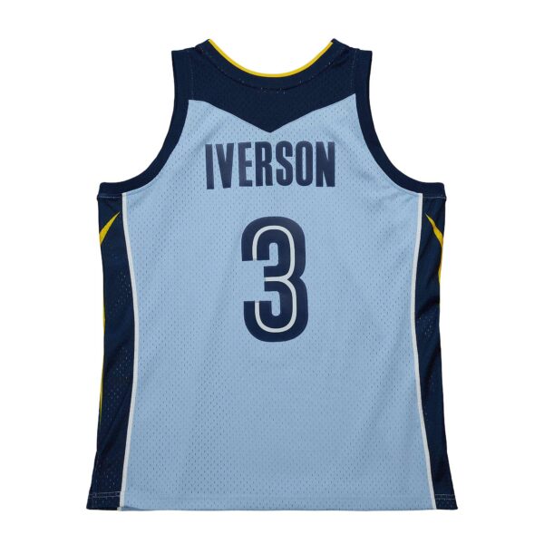 Allen Iverson Memphis Grizzlies Mitchell & Ness 2009/10 Hardwood Classics Swingman Jersey - Light Blue - Image 4