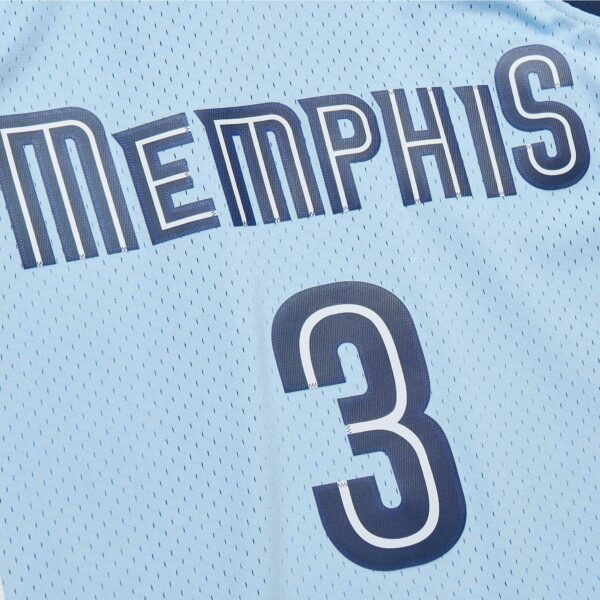 Allen Iverson Memphis Grizzlies Mitchell & Ness 2009/10 Hardwood Classics Swingman Jersey - Light Blue - Image 5