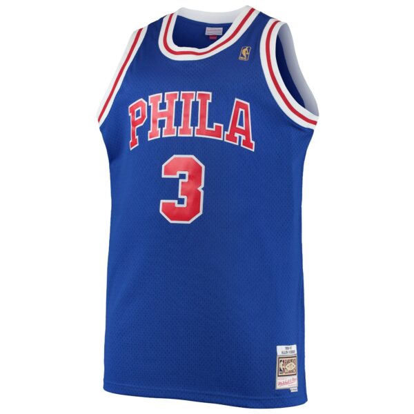 Allen Iverson Philadelphia 76ers Mitchell & Ness 1996/97 Big & Tall Hardwood Classics Swingman Jersey - Royal - Image 3