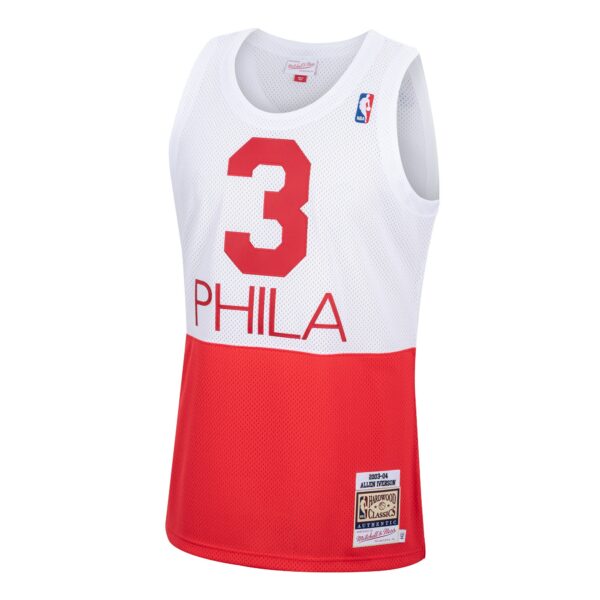 Allen Iverson Philadelphia 76ers Mitchell & Ness 2003/04 Hardwood Classics Authentic Jersey - White - Image 3