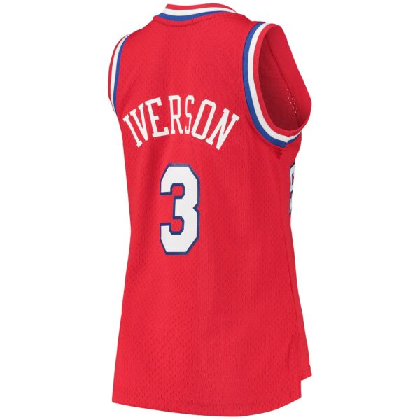 Allen Iverson Philadelphia 76ers Mitchell & Ness Women's 2002/03 Hardwood Classics Swingman Jersey - Red - Image 4