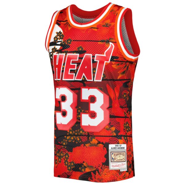 Alonzo Mourning Miami Heat Mitchell & Ness 1996/97 Hardwood Classics Lunar New Year Swingman Jersey - Red - Image 3
