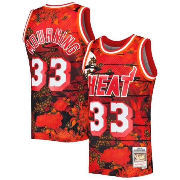 Alonzo Mourning Miami Heat Mitchell & Ness 1996/97 Hardwood Classics Lunar New Year Swingman Jersey - Red - Image 2
