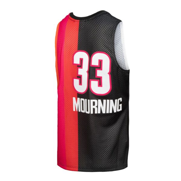 Alonzo Mourning Miami Heat Mitchell & Ness Hardwood Classics 2005/06 Split Swingman Jersey - Black/Red - Image 4
