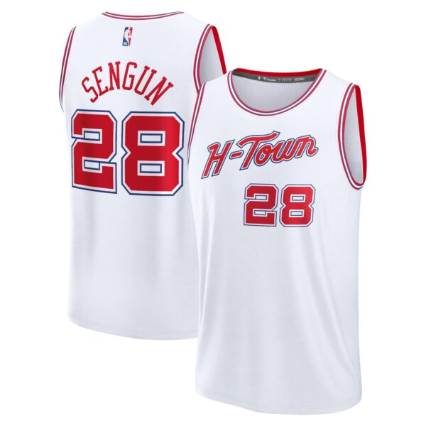 Alperen Sengun Houston Rockets Fanatics Fast Break Jersey - White - City Edition - Image 2