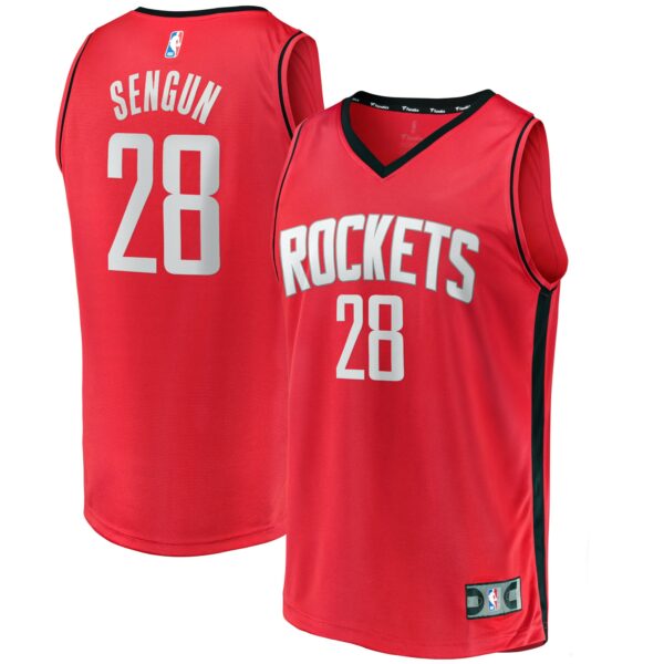 Alperen Sengun Houston Rockets Fanatics Fast Break Replica Jersey - Icon Edition - Red - Image 2