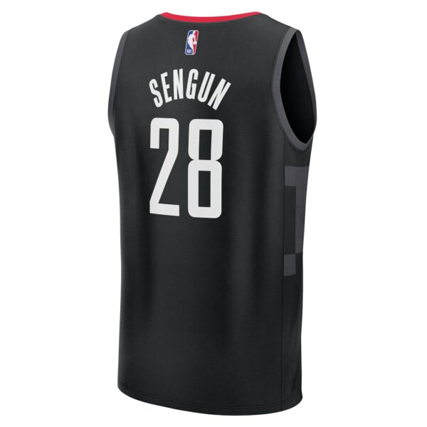 Alperen Sengun Houston Rockets Fanatics Fast Break Replica Player Jersey - Statement Edition - Black - Image 4