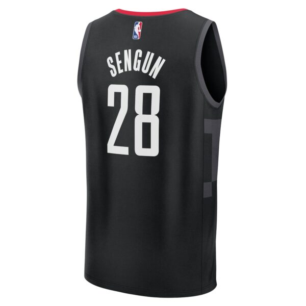 Alperen Sengun Houston Rockets Fanatics Youth Fast Break Replica Player Jersey - Statement Edition - Black - Image 4