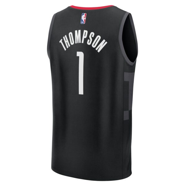 Amen Thompson Houston Rockets Fanatics Fast Break Replica Player Jersey - Statement Edition - Black - Image 4