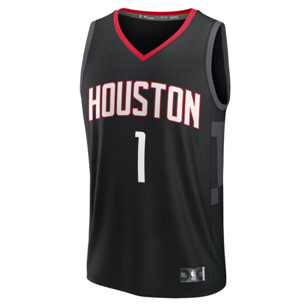 Amen Thompson Houston Rockets Fanatics Youth Fast Break Replica Player Jersey - Statement Edition - Black - Image 3