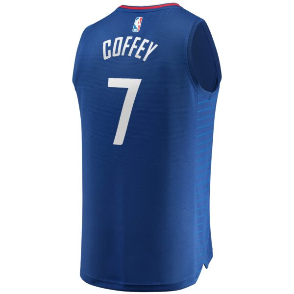 Amir Coffey LA Clippers Fanatics Fast Break Replica Jersey Royal - Icon Edition - Image 4